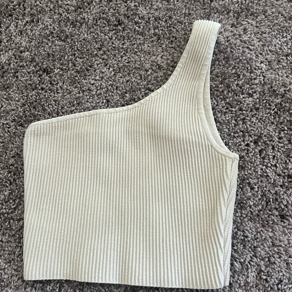 Aritzia babaton sculpt knit one shoulder tank